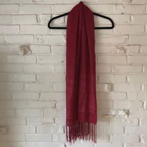 Silk Scarf with Fringe